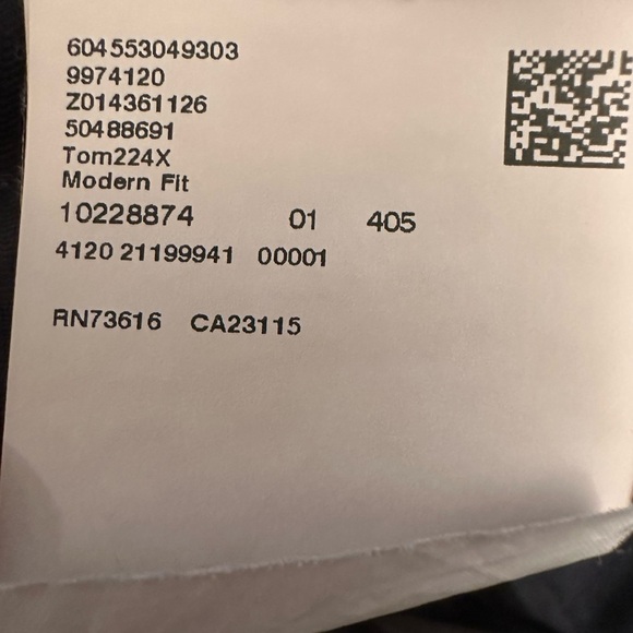 HUGO BOSS Men's TOM 224X Modern-Fit Wool Blend Pants 34R Navy Plaid $198 New - Picture 7 of 11